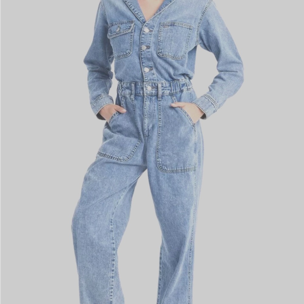 Universal Thread Baggy Denim Jumpsuit NWT - Picture 2 of 15
